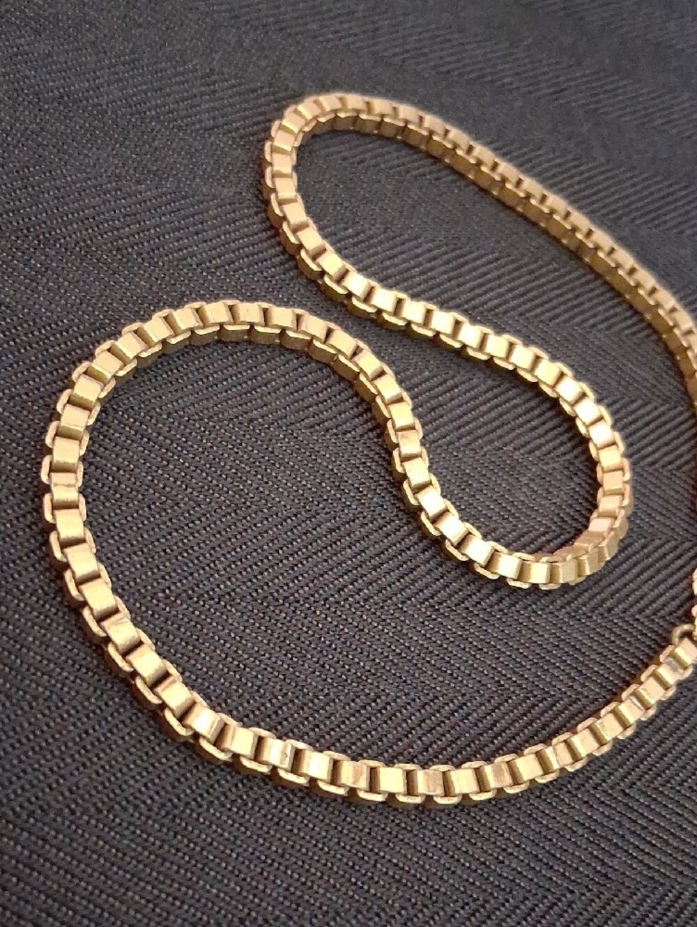 Vintage 16" Box Chain Necklace KK110 - Picture 9 of 13